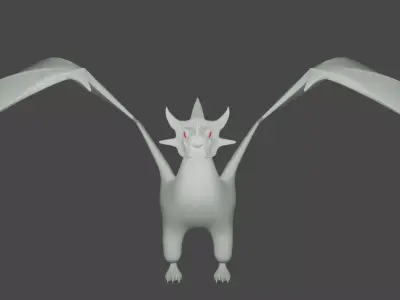 Dragao dragon with wings 3D model