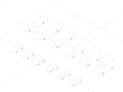 Cartoon Low Poly City Cars Pack Free low-poly 3D model