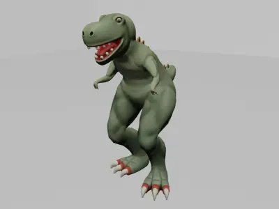 Timesplitters Dinosaur rigged Low-poly 3D model Low-poly 3D model