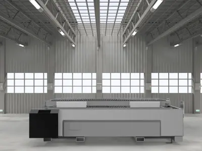 Large platform laser feeding machine 3D model