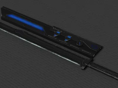 Sci Fi High Frequency Sword 3D model