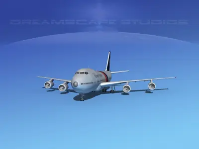 Boeing 747-100 Flying Tigers 2 3D model