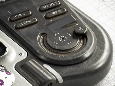 Sci-Fi Controller V17 PBR Low-poly 3D model