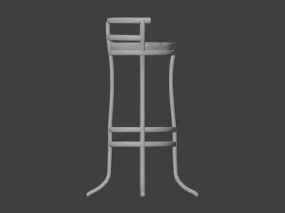 Modern Bar Stool Free 3D model buy