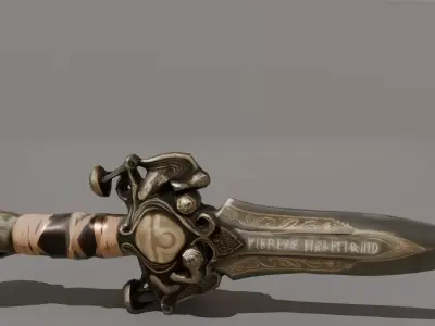 Zodiac Dark Weapons Collection  Libra Dagger Low Poly Low-poly 3D model