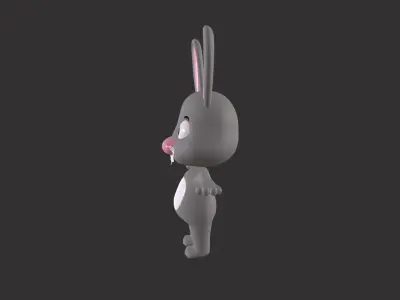 Cartoon 0010 Character Rabbit Cute Low-poly 3D model