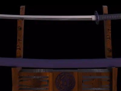 Japanese katana 3D model