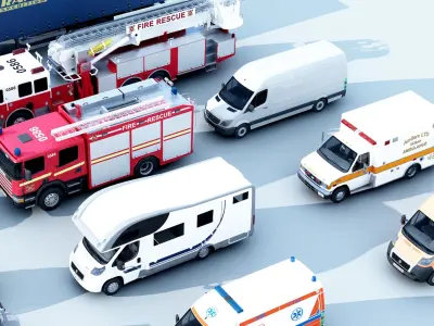 Modern equipment decoration Truck monomer 3D model