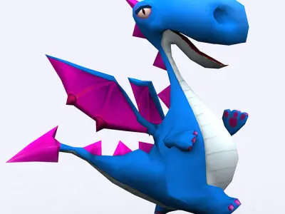 Toonpets dragons Low-poly 3D model