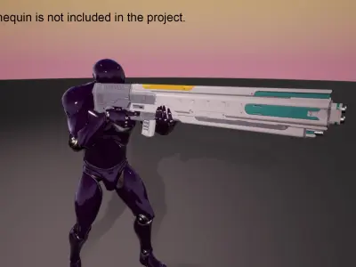 Modern Sci-Fi Rifles Bundle 3 3D model