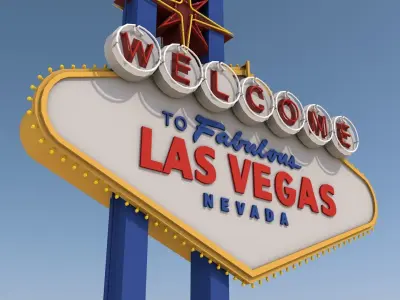 Las Vegas Sign Low-poly 3D model
