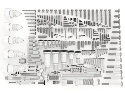 Nuts Bolts and Screws vol 07 3D model