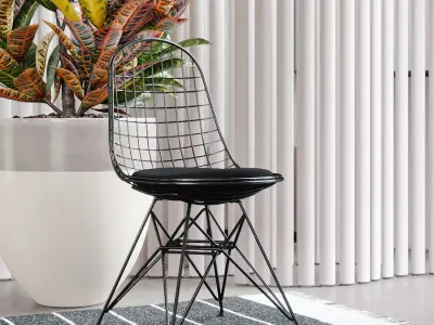  Replica Eames Scaffold Chair Model, Black 