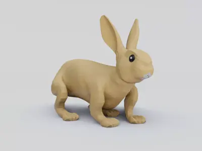 Lowpoly Rabbit Low-poly 3D model