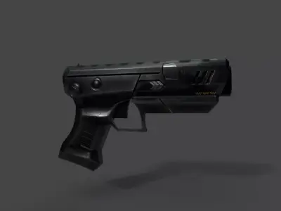 Free Futuristic Pistol Free low-poly 3D model