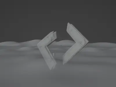 Temple of Portal Low-poly 3D model