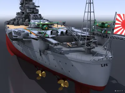 BATTLESHIPS YAMATO-MUSASHI BUNDLE 3D model