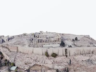 Acropolis of Athens - Parthenon Low-poly 3D model