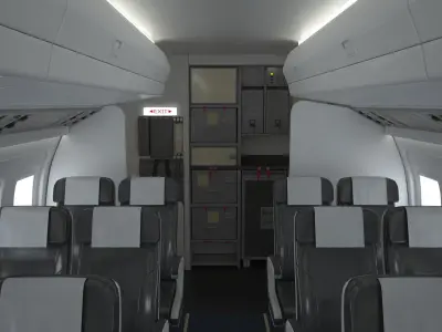 Airplane Cabin V3 3D model