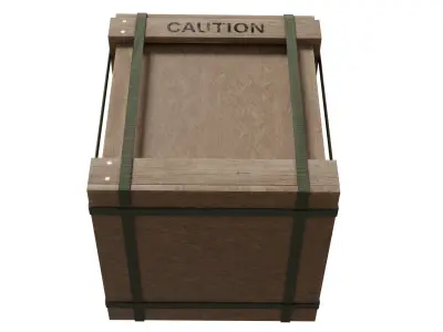 Military Cargo Box - Low Poly Game Ready Low-poly 3D model