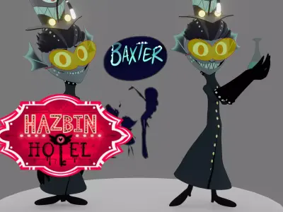 Baxter Hazbin Hotel Low-poly 3D model