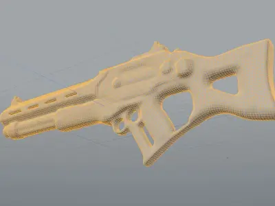 Sci-Fi Long Gun 3D model