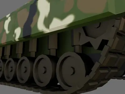 War Tank - Jungle Camouflage - Tanque de Guerra 3D model