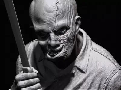 JASON UNMASKED FRIDAY THE 13TH PART 4 BUST 3D Printable 3D model