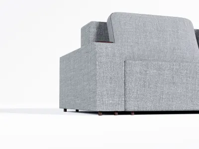 Sofa in grey color Free low-poly 3D model
