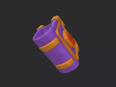 Red Magic Stone Book 3D Model Low Poly PBR Textured Low-poly 3D model