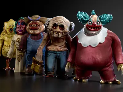 Horror Toys - Cursed Toys  Low-poly 3D model