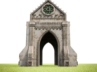 GOTHIC CASTLE BUILDING 10 Low-poly 3D model