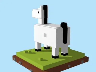 VOXEL HORSE - MODEL 2 Low-poly 3D model