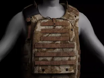 British Armed Forces - Osprey Mk3 Armoured Vest Low-poly 3D model