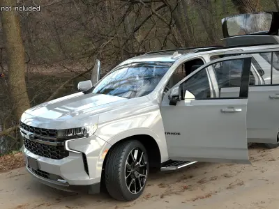 2024 Chevrolet Tahoe SUV White 3D model