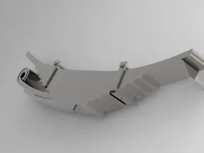 Heavy-Duty Leaf Spring HK-2 for Robust Vehicles Low-poly 3D model