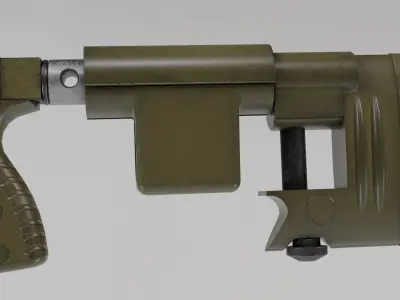 Russian Modern Sniper Rifle SV98 Low-poly 3D model