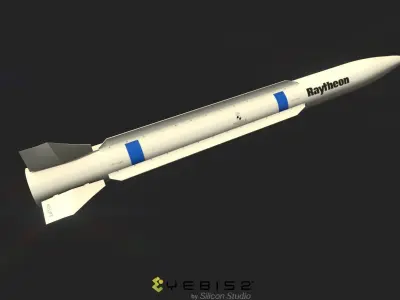 Peregrine Missile Low-poly 3D model