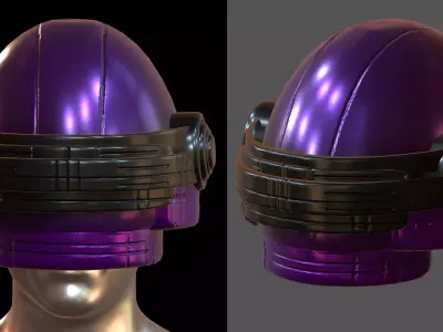 Gas mask helmet 3d model scifi Low-poly  Low-poly 3D model 544