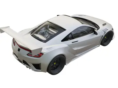 Acura NSX widebody Low-poly 3D model