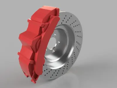 Brake Disk and Caliper 3D model