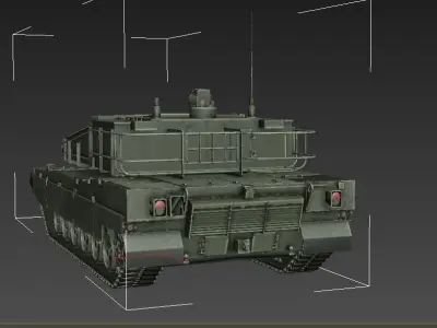 military tank Low-poly 3D model 5
