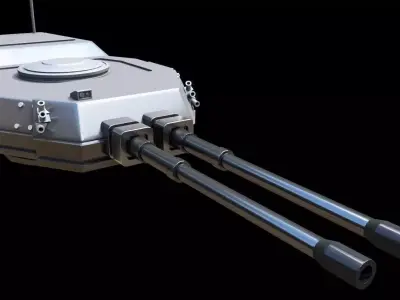 modern tank turret 3d model 3D model