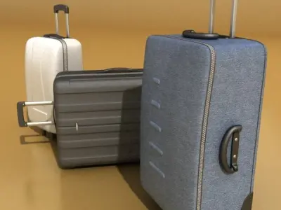 Suitcase Collection High Detail 3D model