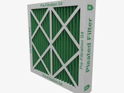 Pleated Filter 3D model