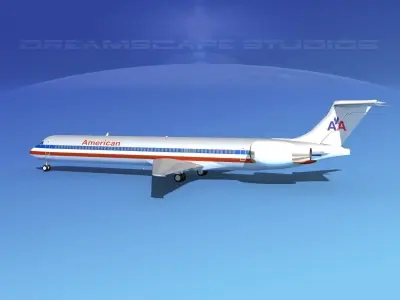 McDonnell Douglas MD-90 American 3D model