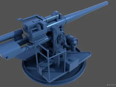 QF4-7inch Mark VIII - Commercial license - 1-72 scale 3D print model