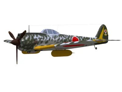 Ki43 Hayabusa type2-Otsu oscar 3D model
