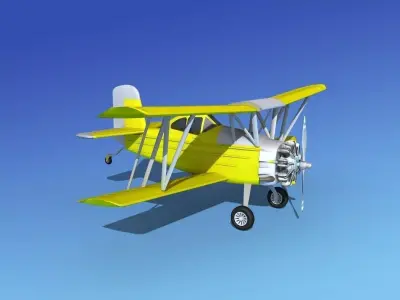 Grumman G-164 AgCat V01 3D model