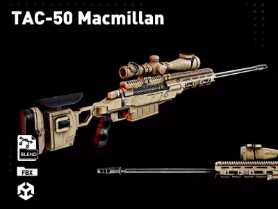 TAC 50 Macmillan Game ready Low-poly 3D model